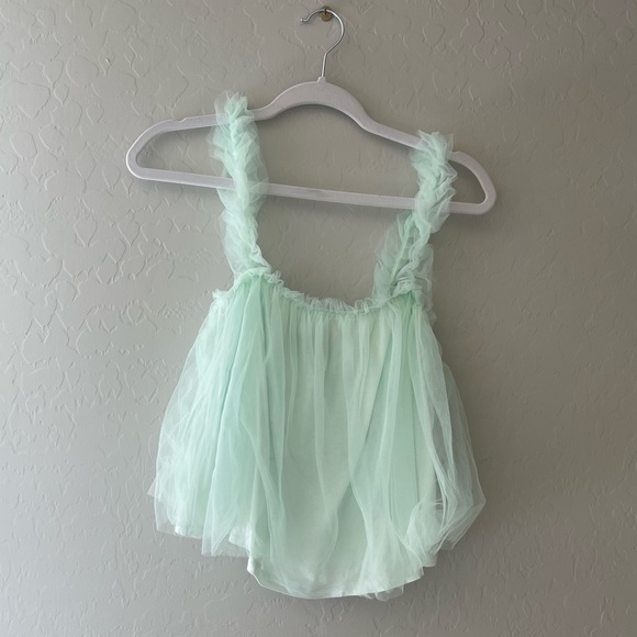 Sunday in Brooklyn mint tulle‎ tank top blouse - Picture 2 of 6